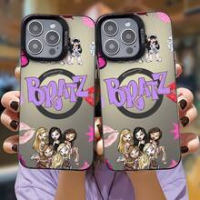 Funda para móvil con estampado de muñecas , compatible con teléfonos ,  17,  16 Pro Max,  15 Pro Max,  13 y  12. Fabricada en TPU, ofrece protección contra golpes y caídas. Un regalo perfecto para amantes de la moda, amigos y para celebrar cumpleaños. - Negro - Ver 3