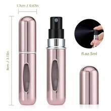 4-Pack 5ml Portable Refillable Perfume Atomizer Spray Bottle Perfume Pump, Portable Perfume Atomizer, Portable Refillable Mini Spray, Portable Perfume Subpackage Spray Bottle, Travel Supplies (Christmas Gift) - Multicolor - View 3