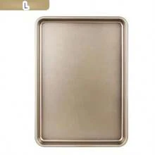 17英寸烤盘套装，不粘金色烤盘，适用于烤箱，可用作饼干烤盘、蛋糕烤盘、面包烤盘、玛芬烤盘、披萨烤盘、果冻卷烤盘 - 万圣节/亡灵节 - 金色 - 查看 15