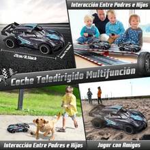 Coche Control Remoto4WD Carro Control Remoto para Niño 2.4GHz Carro Todoterreno Recargable Alta Velocidad 360°Rotación Juguete de Carrito Chocones Deriva Metálica Regalo para Niño y Niña de 3-18 Años - como en la foto - Ver 5