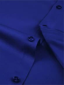 Nosize 2025 New Men's Business Thin Long-Sleeved Shirt Elastic Non-Ironing Ice Silk Smooth Shirt Men's Clothing-Durable And Easy-To-Care, Simple And Versatile, Practical And Versatile Classic Item - Xanh đậm - Xem 8