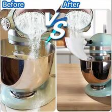 1pc Flour Chute With Pouring Spout And Anti-Splash Guard - Ergonomic Handle And Sturdy Base - Compatible With KitchenAid KSM150 And 5-Quart Stand Mixers