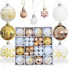 TendenciaPaq 44 Adorno Árbol Navidad Esfera Estrella Blanco Dorado Blanco DoradoCalidad premium - Blanco - Ver 12