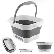 Foot Soaking Tub, Collapsible Foot Bath Soak For Feet, Pedicure Bowl, Plastic Feet Tub With Acupressure Massage Points, Foldable Laundry Basket White - White - View 1