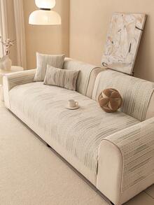 1件装全新雪尼尔提花沙发垫，可水洗现代风格沙发套，宠物友好，可机洗，防宠物抓挠，防刮擦防污渍，沙发家具保护套座垫 - 綠色 - 查看 5