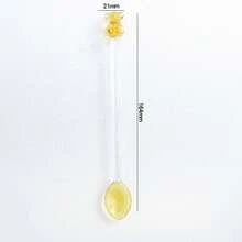 Bear Long Glass Spoon Coffee Spoon High Borosilicate Glass Spoon Dessert Spoons Glass Teaspoons  Teaspoons Coffee Mixing - 1 - Xem 12