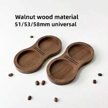 Coffee Tamper Mat, Walnut Wood Coffee Tamper Holder, Coffee Accessories - Brown - View 5