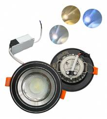 TendenciaLampara De Empotrar Led 5w Color Negro De 3 Tonos En 1Calidad premium - Satén negro - Ver 3