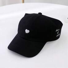 Heart Embroidery High Ponytail Half-Open Top Baseball Cap, Women Summer Sun Hat, Versatile Snapback - Multicolor - View 8
