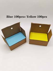 200/100pcs Blank Cards, DIY Doodle, Pinyin Flashcards, Rounded Corner Kraft Paper English Vocabulary Cards, Memo Cards, For Message And Business Card