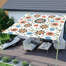 1 pieza Tela de sombrilla digital 2D con estampado, disponible en 5 estilos diferentes, con características como diseño de estampado impreso, a prueba de viento, desmontable, ligero, sombra parcial, a prueba de polvo - Multicolor - Ver 22