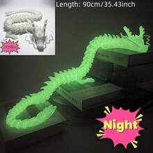 3D Printed Dragon Model For Valentine's Exchange Toy,Valentine Party Favor, Prize Supplies, 1 Count Creative Desktop Decoration, Dragon Model Ornament, 3d Printed Fidget Toys,Office Desktop Decoration, Perfect Holiday Gift,Easter Egg Gifts - Luminous Green - View 27