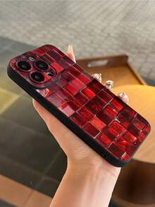 1PC, Hot Selling Mosaic Pattern Design Printed Black TPU Phone Case, Shockproof Protection, Screen And Camera Protection, Matte Simple And Lightweight, Compatible With 17/17Air/17Pro/17ProMax, 16/16Plus/16ProMax, 15.14, 13, 12, 11 Series, Suitable For Samsung Galaxy S22, S23, S24, S25 PLUS ULTRA Series, Revival Holiday Gifts, Christmas And Halloween Decorations/Birthday Gifts, Girlfriends, Boyfriends, Friends Or Oneself - màu đen - Xem 2