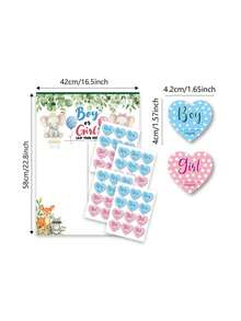 Gender Reveal Party Poster, Baby Shower Decorations, Suitable For Boy Or Girl, Anniversary Gift, Birthday Party Decor, Wedding Gift, Bridal Shower Voting Poster - Shape - View 5