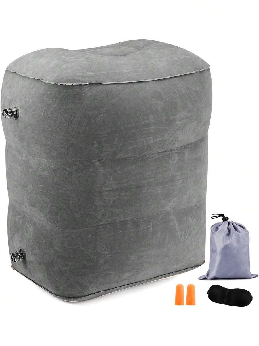 Almohada Inflable de Viaje, Almohada de Descanso de Piernas de Altura Ajustable para Coches,Almohada de Viaje en avión para niños/Adultos Ultra cómoda, para la Oficina el hogar y Cualquier Viaje,37543609 - Multicolor - Ver 1