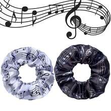 12pcs/6pcs Music Scrunchies For Girls Music Note Scrunchies Hair Accessories For Musical Lover Musicians Singer Women Band Partners Concert Festival Fan Choir Teen Gift Party Favors Bulk,Women's Girls' Music Festival Cute Hair Accessories ,Hair Ties ,Scrunchy Hair Ties - Multicolor - View 13