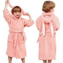 Tendencia1pcs Toalla De Bata De Baño Niños Súper Absorbente UnitallaCalidad premium - Rosa - Ver 9