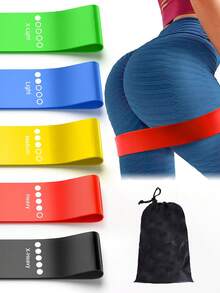 5pcs Resistance Bands Set With Storage Bag, Fitness Accessories For Daily Workout, Yoga, Stretching - Multicolor - View 2