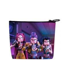 asmodee 6 piezas Monedero de estilo anime de dibujos animados con tema de cazador, monedero de estilo K-Pop, cartera con portamonedas con patrón de personajes de anime, pequeño regalo para vacaciones - Multicolor - Ver 8