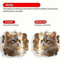 2D flat cat jewelry pendant earrings, fashion accessories, party gifts, holiday gifts for family and friends, daily jewelry, fashion accessories, animal earrings, flat charm earrings, fantasy animal jewelry, classic design, detailed pendant design, lightweight jewelry, gifts for friends, gifts for cat enthusiasts, year-round, parties and events - Multicolor - Ver 4