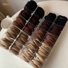 30PCS/1PCS Anti-Slip Elastic Headband, Available In Elegant Black, Brown, And Beige Colors. Perfect For Women's Ponytails To Highlight Youthful Energy, Or For Updos To Exude Mature Charm. Easily Adaptable For Daily Commutes And Formal Gatherings, This Durable Hair Accessory Is Suitable For Both Salon And Home Use. - Nhiều màu - Xem 5