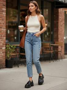 2025 New Platform Loafers For Petite Women, Comfortable, Versatile, Slip-On Casual Shoes - Black - View 7