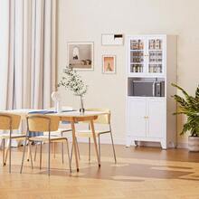 Buffets & Sideboards - White Glass Door + 70cm Width - View 2