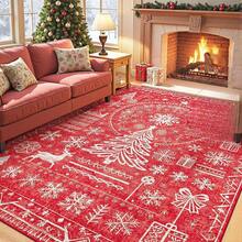 Large Washable 6x9 Area Rug: Boho Moroccan Geometric Neutral, Non-Slip Foldable Indoor Floor Carpet For Living Room, Bedroom, Dining Table - Beige, 6X9 - Merah Natal - View 5