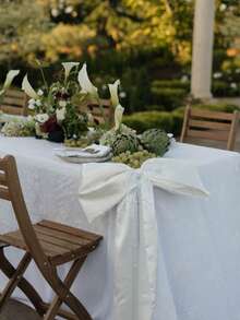 1pc White Bow, Wedding Decor Bow, Home Decor, 2026 Valentine's Day Aesthetics, Satin Bow Bedroom Decor, Stairwell Decor - Elegant Beige/Red Extra Large Christmas Tree Bow, Suitable For Christmas Winter Decor, Room Decor, Home Decor