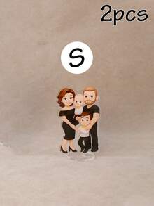 LICVIC Customized Cartoon Portrait Standee Decor Gift, Cute Couple And Family Photo Display, Customizable Picture Home Desk, Personalized Photo Figure Keepsake, Birthday, Anniversary, Graduation, Room Decor, Custom Image Upload Option, Office Decor - Style a - View 12