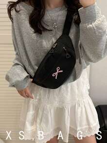 2026 Fashion Women's Diagonal Shoulder Chest Bag With Waist Bag, Casual Handbag - Black - View 1