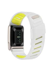 5.0/MG SportFlex - Pulsera de ECG, Silicona de tacto suave, Resistente al agua y al sudor, Compatible con 5.0 - Amarillo - Ver 2