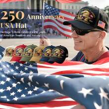United States 250th Anniversary Hat Eagle - United States 250th Anniversary Hat, Patriotic Adjustable Baseball Cap, United States 250th Anniversary Hat, Unisex A Thoughtful Holiday Or Commemorative Gift For Veterans, Patriots, And History Lovers - màu đen - Xem 11