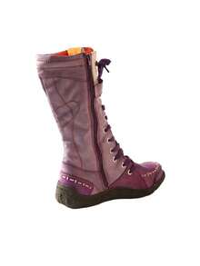 1 Pair Of Women's Padded Warm Winter Boots Non-Slip Wear Side Zipper PU And Leather Splicing Fashion Women's Boots - 紫色 - 查看 4