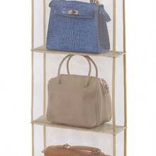 Beige Slim 5-tier Bag Storage