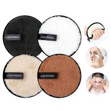 7 Pack Makeup Remover Pads Reusable Make Up Pads With Spa Headbands Large Double Sided Face Pads Washable Facial Towel Microfibre Cotton Face Eyes Cleansing Cloths For All Skin Type (7 Pieces) - Multicolor - View 4