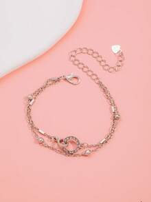 1pc Minimalist Elegant Fashion Heart Bracelet, Jewelry For Valentine's Day - one-size - View 4