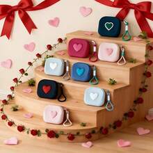 1pc Valentine's Day Edition Soft Silicone Zipper-Friendly Storage Pouch Perfect For Earbuds, Jewelry, Cards, And Keys- An Ideal Gift For Travel And Everyday Organization.,Back To School - Multicolor - View 6