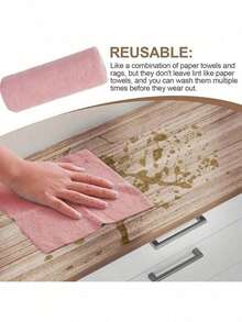 撕取式吸水清洁纸巾，适用于厨房用品、汽车清洁、餐巾纸、厨房毛巾、软毛巾、清洁工具、厨房用具和家用清洁产品。 - 彩色 - 查看 6