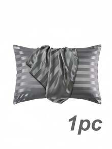 1/2 Pcs Luxury Satin Striped Pillowcase, Super Soft Polyester Envelope Style Pillow Cover, Machine Washable, 80-85 GSM, Cool And Comfortable Feel, Gentle On Hair And Skin, Hotel Quality Bedding Protector, Suitable As A Secret Santa Gift, Valentine's Day Gift, Christmas Gift, Personalized Gift Or Holiday Present For Her - Multicolor - View 14