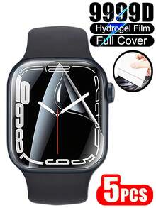 5pcs HD Hydrogel Film Explosion Proof, Scratch Resistant, Scratch Resistant, Automatic Repair, Watch Screen Protector Film Compatible With Apple Watch Series 11/10/4/5/6/7/8/9 SE 38mm/41mm/42mm/44mm/45mm/46mm/49mm - Clear - View 13