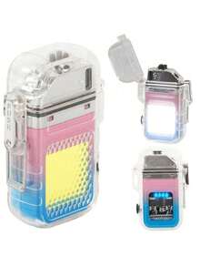 ENCENDEDOR DE PLASMA DE ARCO ELÉCTRICO CON LUZ LED COB USB - Blanco - Ver 7