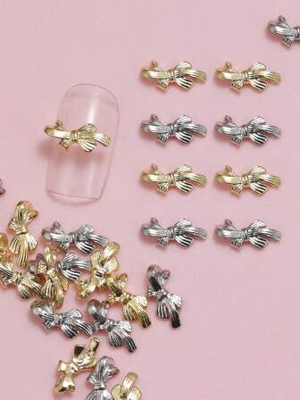 10 件金属丝带美甲装饰，DIY，Y2K 朋克风美甲配件，美甲用品，美甲饰品，适合美甲沙龙创作