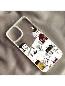 Custodia per telefono invernale e natalizia con motivo neve, compatibile con 17, 16, 15, 14, 13, 12, 11 Pro Max, 16E, 17 Air, X, XR, XS, 7, 8 Plus, cover trasparente - d - Visualizzare 10