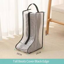1个/2个/3个旅行鞋袋，靴子收纳袋，防尘踝靴保护袋带提手，便携式防水短靴，男女鞋履收纳整理袋（踝靴） - 米色 - 查看 21