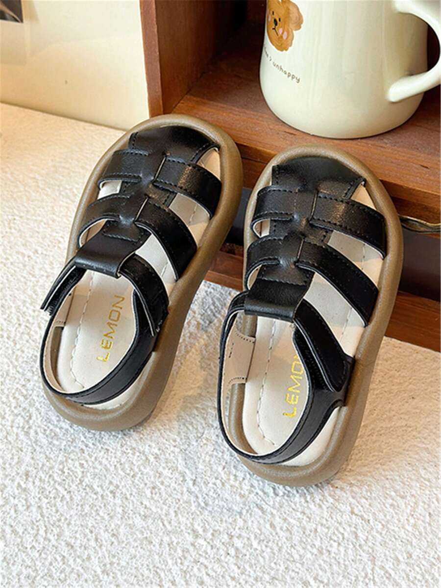 Kids' Closed Toe Sandals, Children's Summer Beach Shoes, Casual Soft Bottom Boys' Roman Hiking Shoes