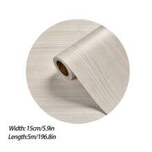 5m X 15cm Adhesivo de muebles vintage, papel tapiz de grano de madera falso para renovación de muebles, adhesivo de pared resistente al agua para gabinetes, pisos, muebles, decoración del hogar, decoración de primavera - Multicolor - Ver 13
