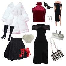 Luxury Doll Outfit Set, Designed For Fashion Enthusiasts, Includes Exquisite Accessories, Suitable For Various Occasions. Fits 11.5-12 Inch Dolls, 1/6 BJD Doll Clothes, Can Be Used As Holiday Gifts. - Multicolor - View 6