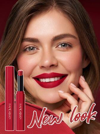 Barra de labios mate suave de 6 colores, barra de labios de tubo delgado de larga duración de varios colores, textura mate suave, perfecta para todos los tonos de piel