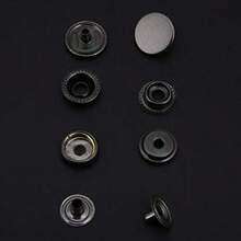 Leoon Botones de Fijacin Rpida 15 Juego de Broches de Presin con Herramienta de Presin Pernos Prisioneros Sujetador de Fijacin Conjunto Nquel - como se muestra en la figura - Ver 10